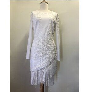 Blessed Are The Meek Primitive Fringe Midi Dress